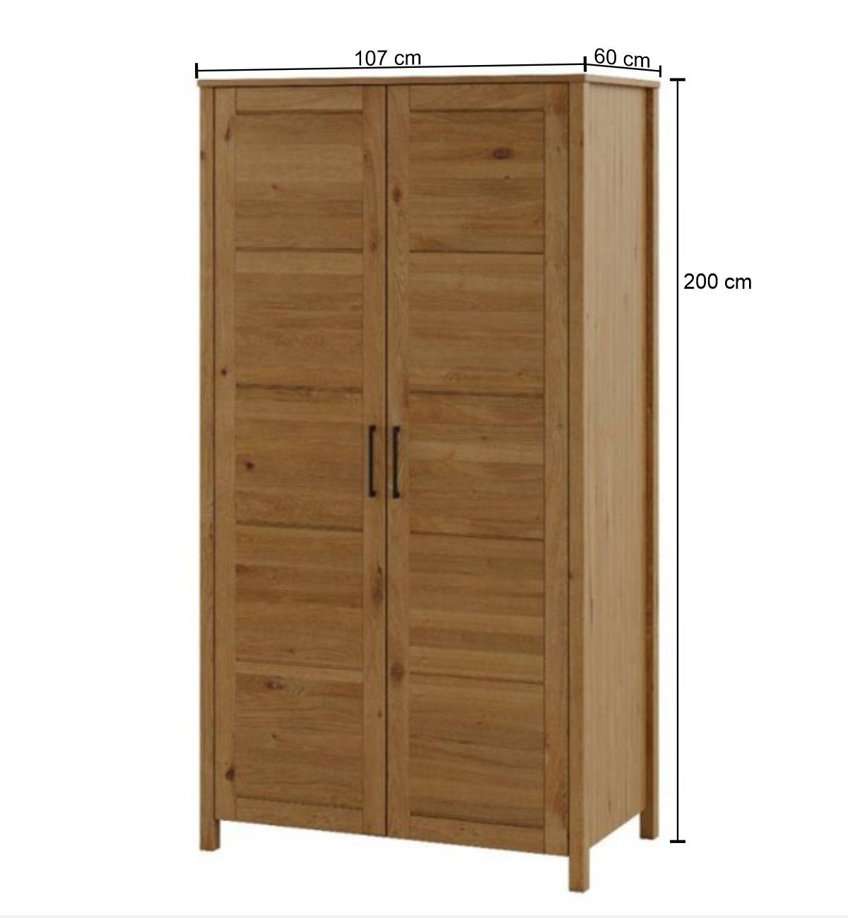Schlafzimmer Kleiderschrank aus Wildeiche Massivholz - Totem
