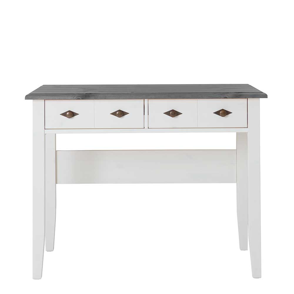 Konsolentisch Schreibtisch in Grau und Weiß - Mirandesca