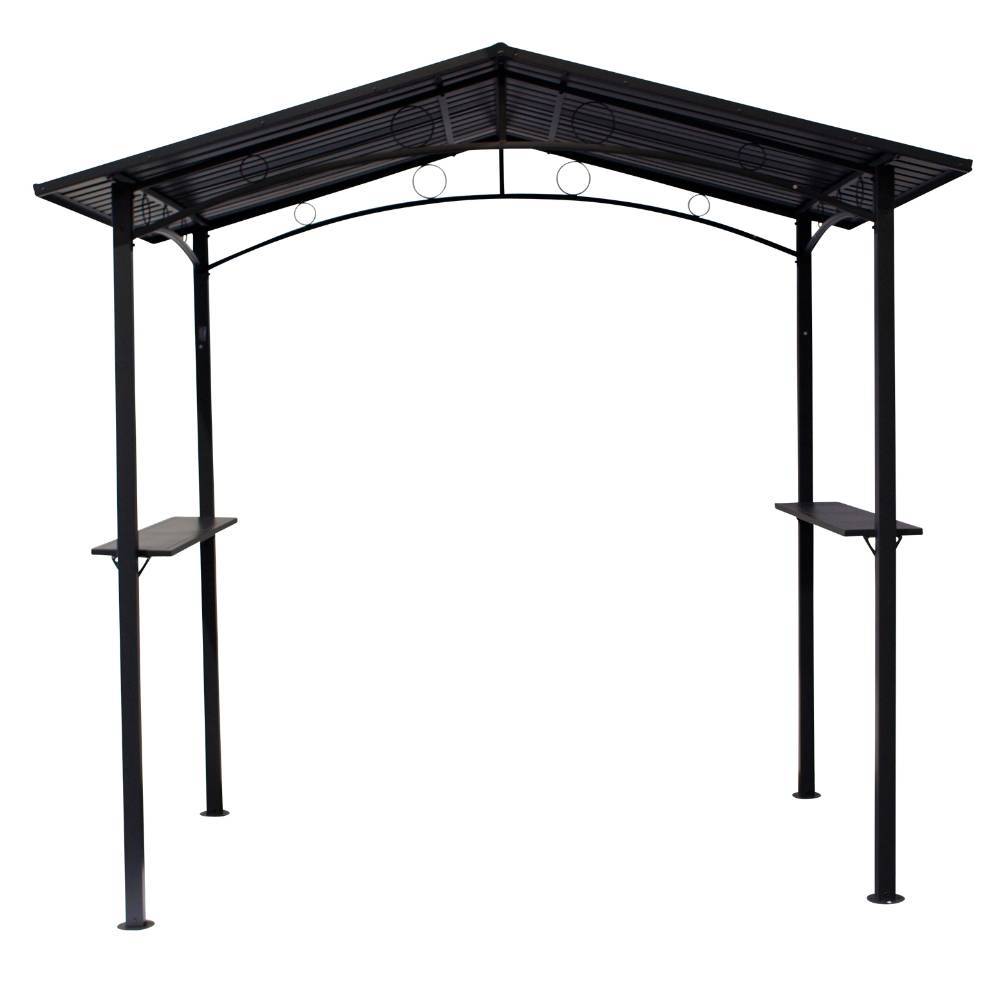 Metall Garten Pavillon in Dunkelgrau - Aviolo