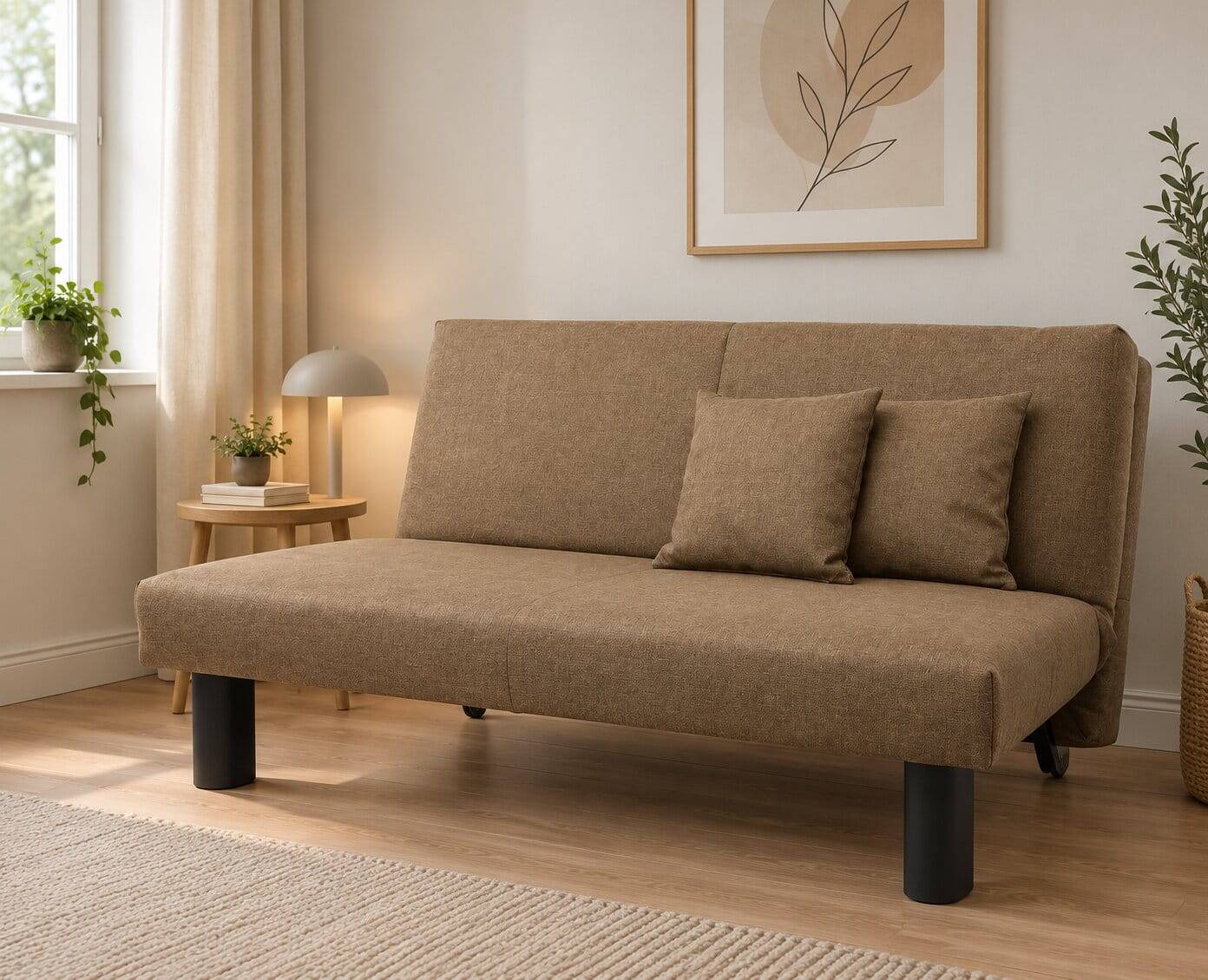 Ausklappbares Sofa in Beigegrau - Kitchin