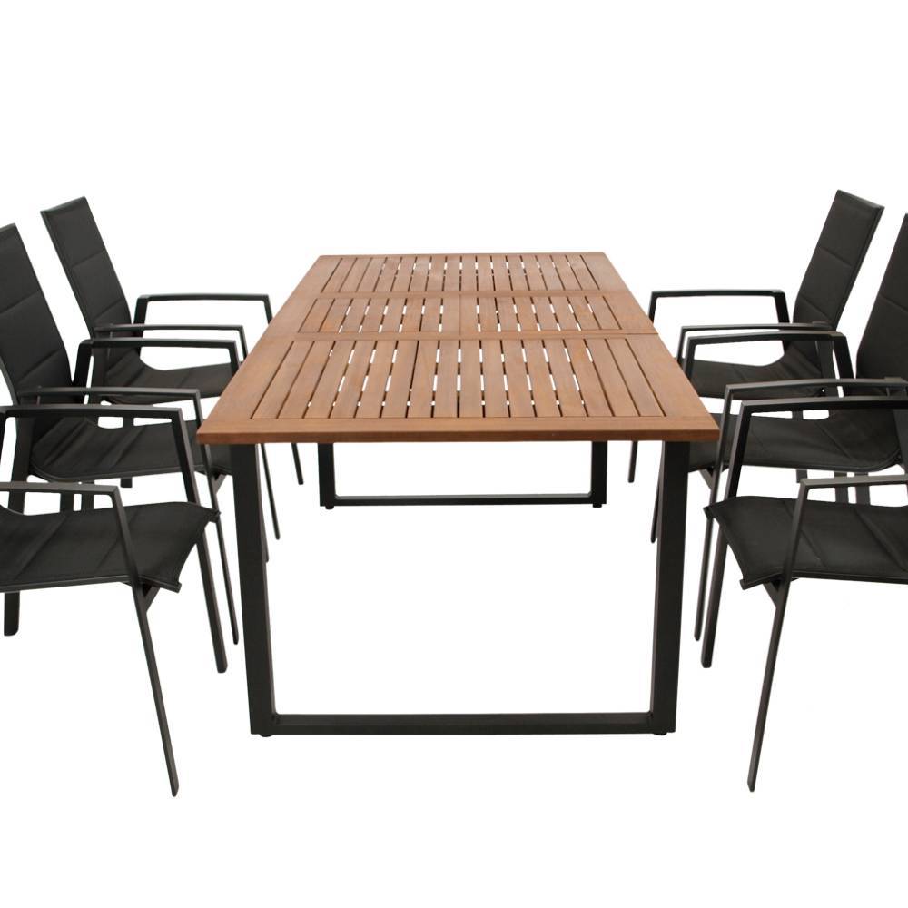 6-Personen-Outdoor-Tischgruppe modern - Proof (siebenteilig)