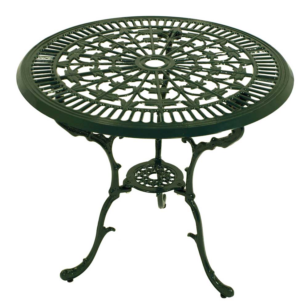 70 cm runder Gartentisch in Grün aus Metall - Jenson