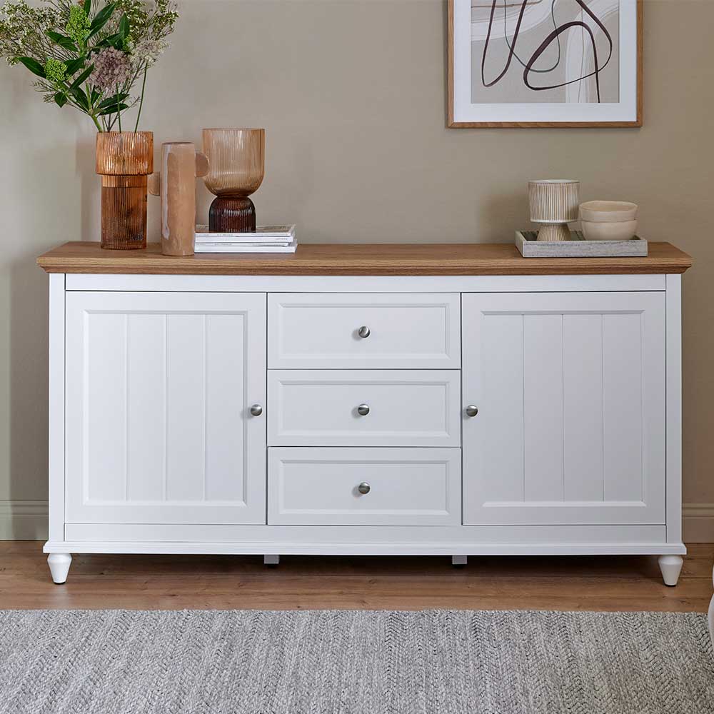 Sideboard In Wei Aus Eiche Kaufen Bei Wohnen de