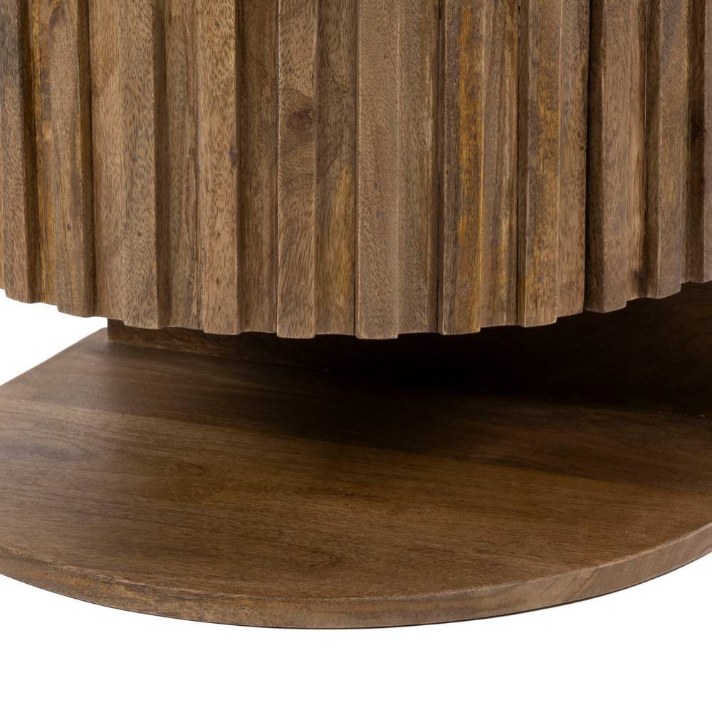 Halbrunde Design-Nachtkonsole mit Schublade - Coimbra