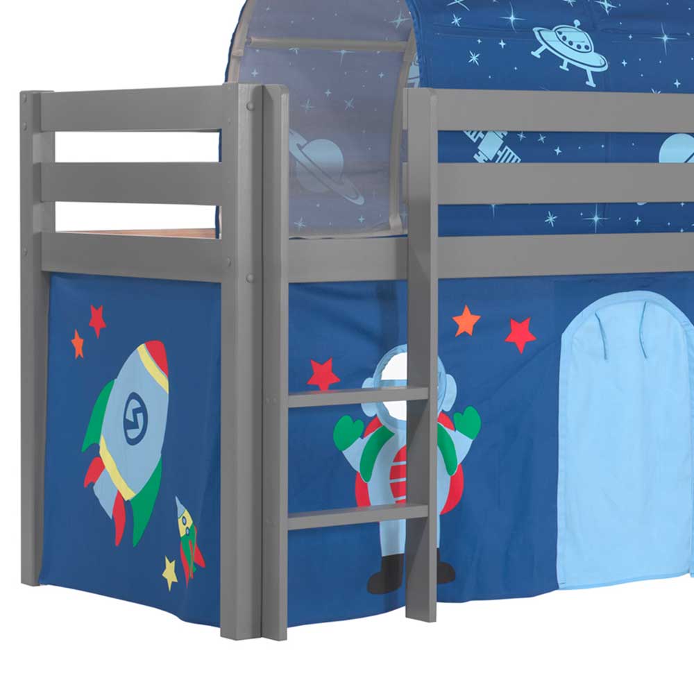 Kinder-Abenteuerbett mit Rutsche Weltraum - Vallino