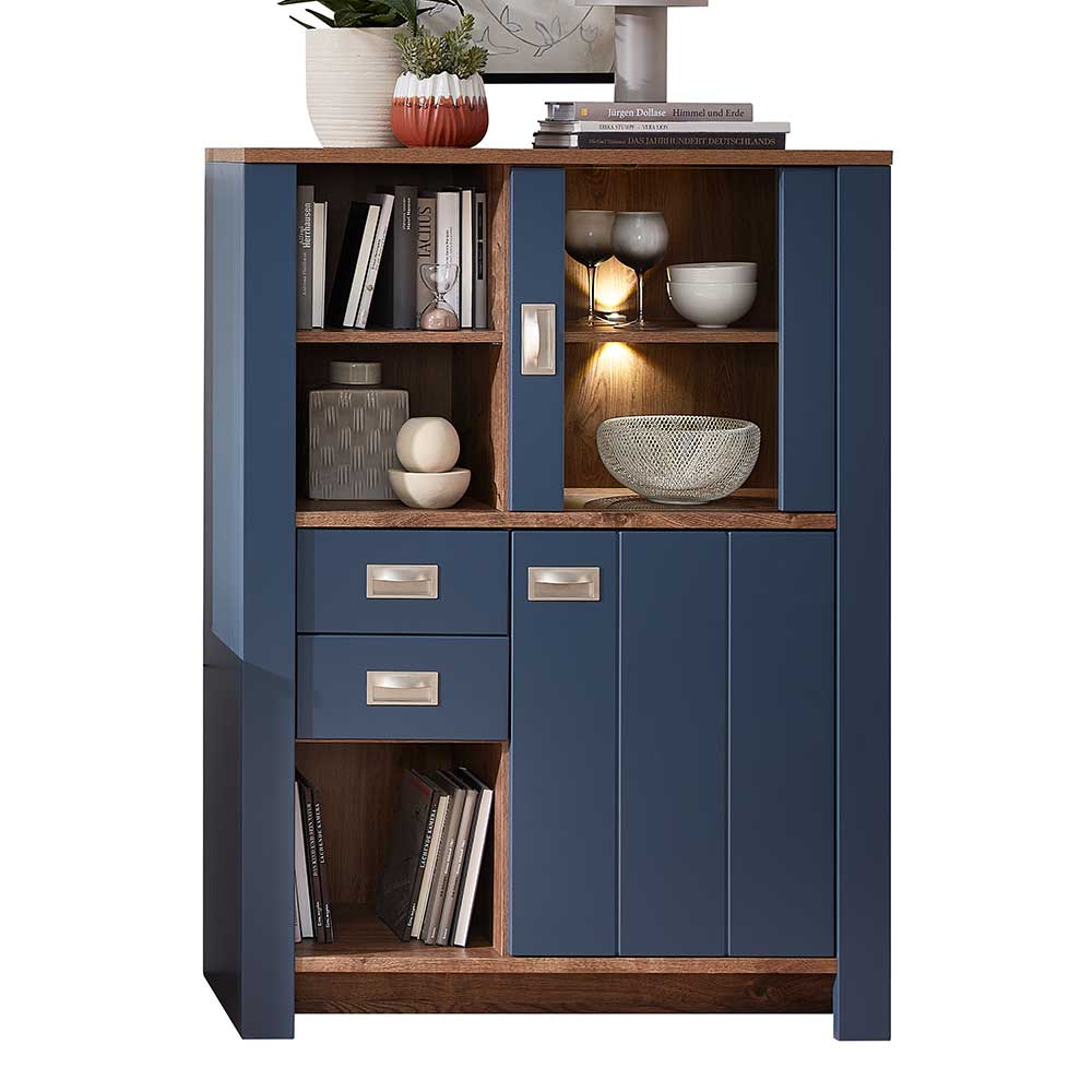 Modern Country Highboard mit LED Beleuchtung - Lasperla