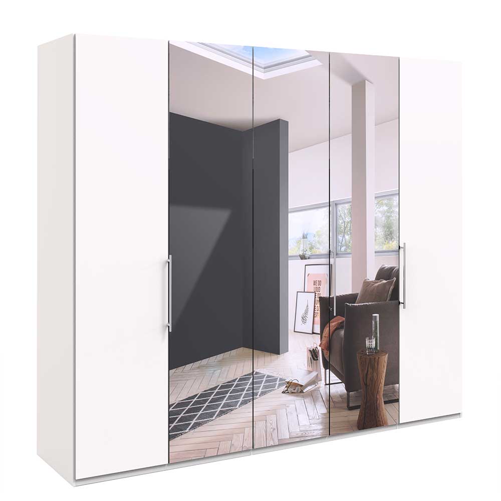 Weißer Schrank fürs Schlafzimmer mit Spiegeln - Donpiave