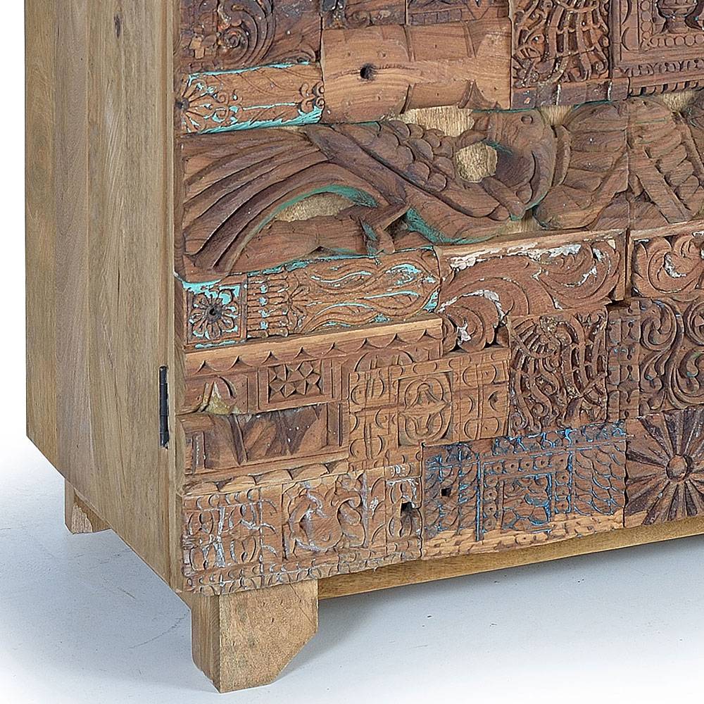 Design Wohnzimmerschrank aus Mangoholz rustikal - Lacid