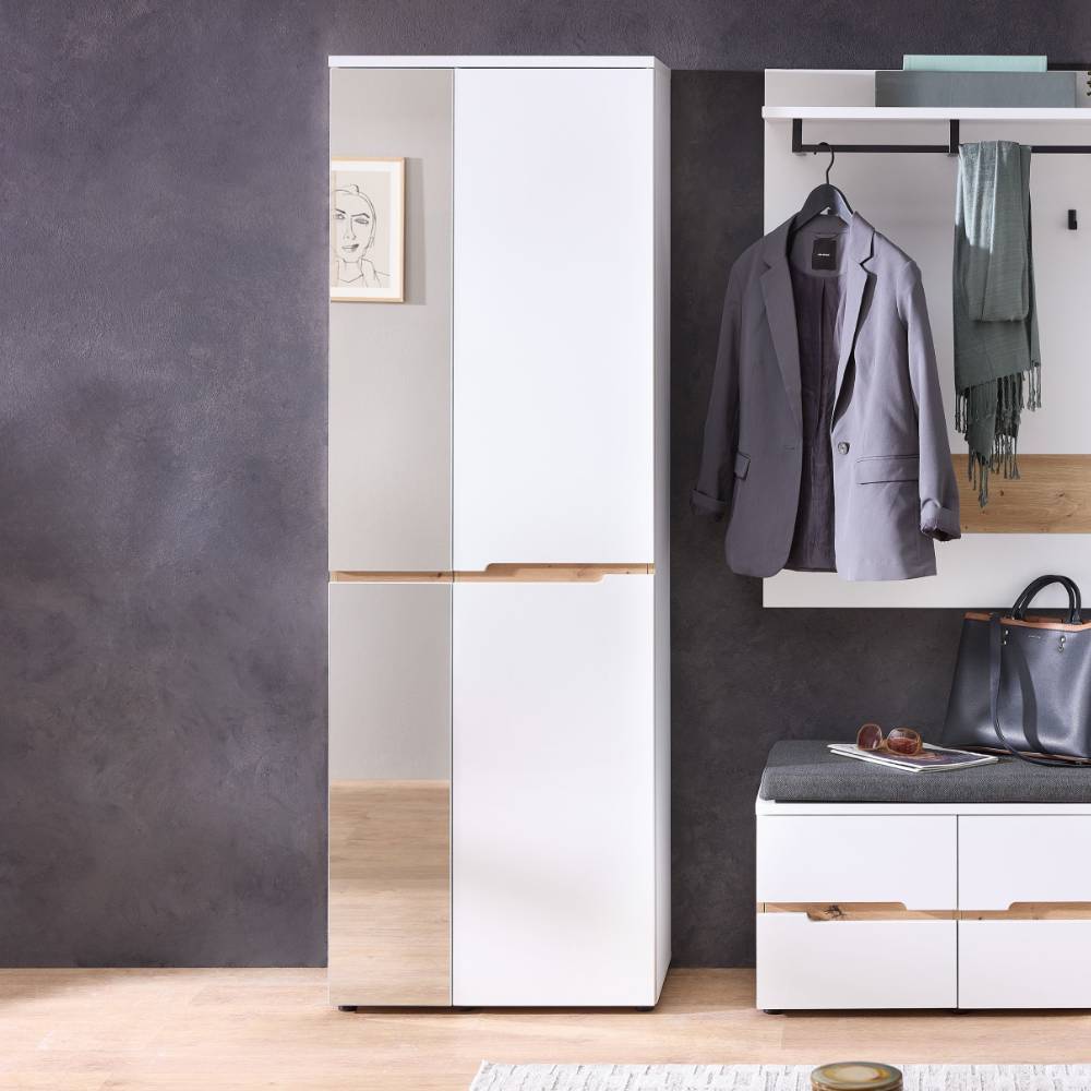 2-türiger Dielenschrank in Weiß - Anesto