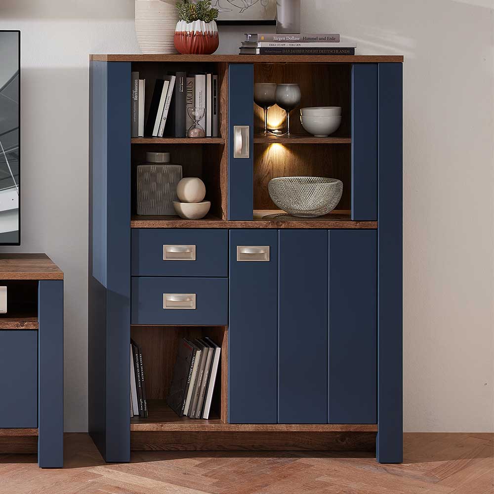 Modern Country Highboard mit LED Beleuchtung - Lasperla