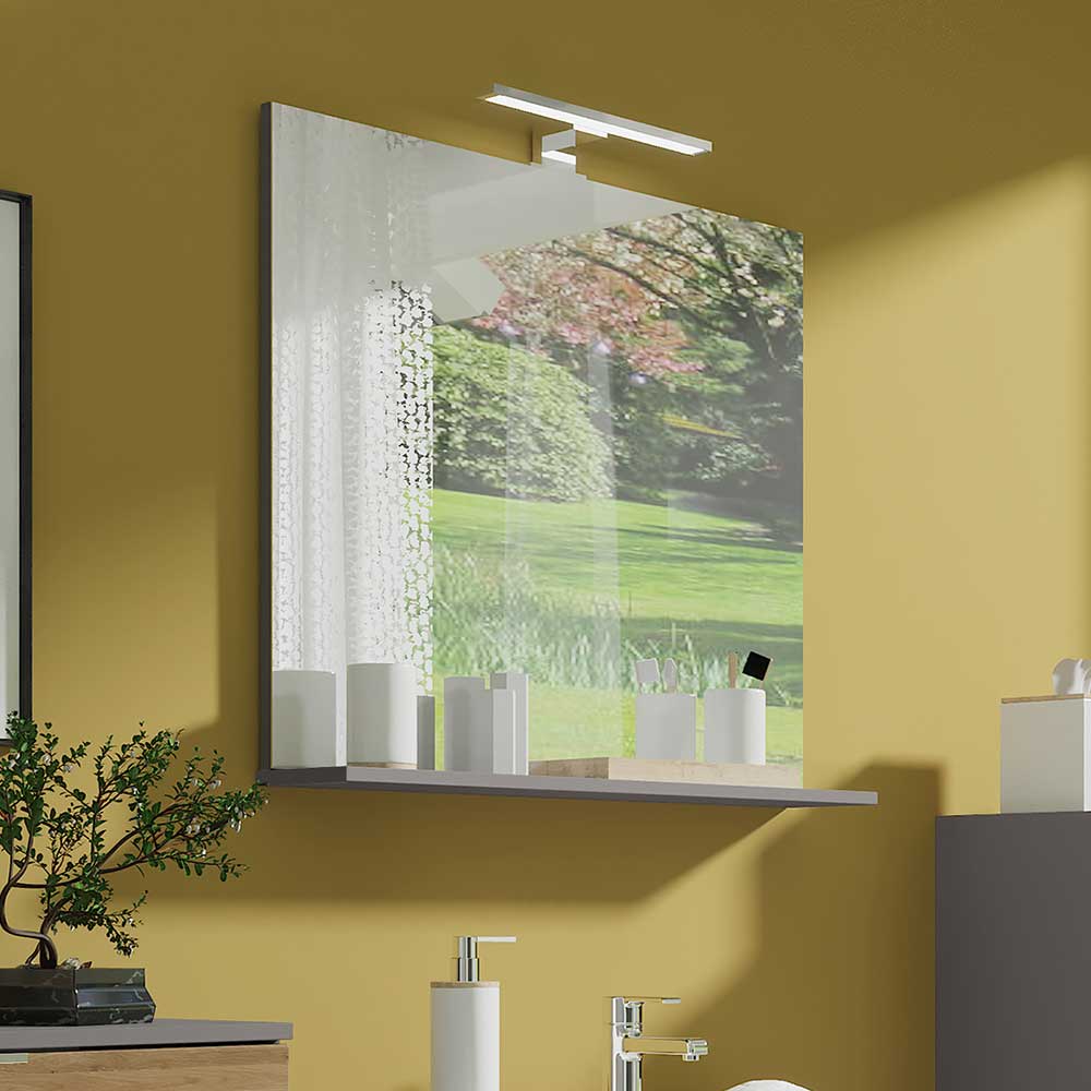 Badspiegel mit Licht & Ablage - Tanjura