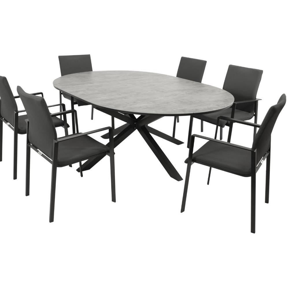 Outdoor-Essgruppe mit sechs Sitzplätzen - Pescarona (siebenteilig)