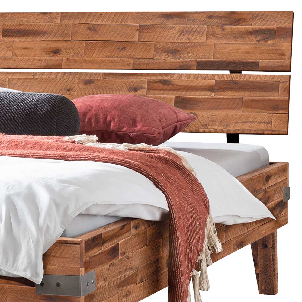 Einzelbett Bett aus Massivholz Akazie - Cuatro