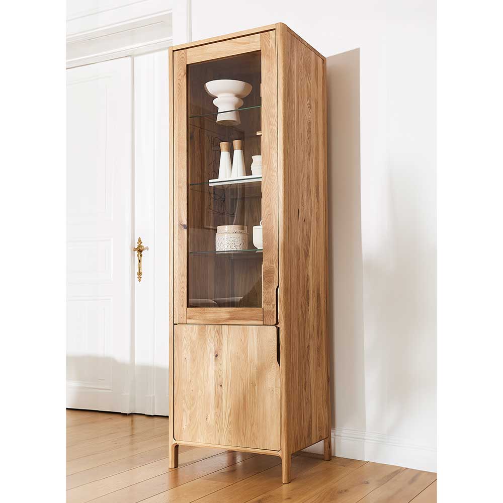 Wildeiche Vitrine in modernem Design - Laida