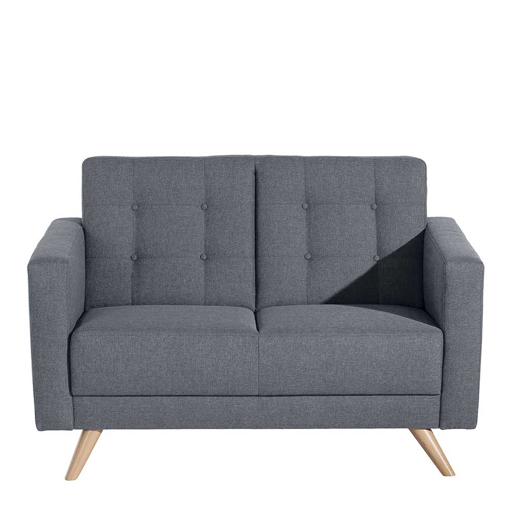 Zweisitzer Sofa in Jeansblau Webstoff - Mulzifer
