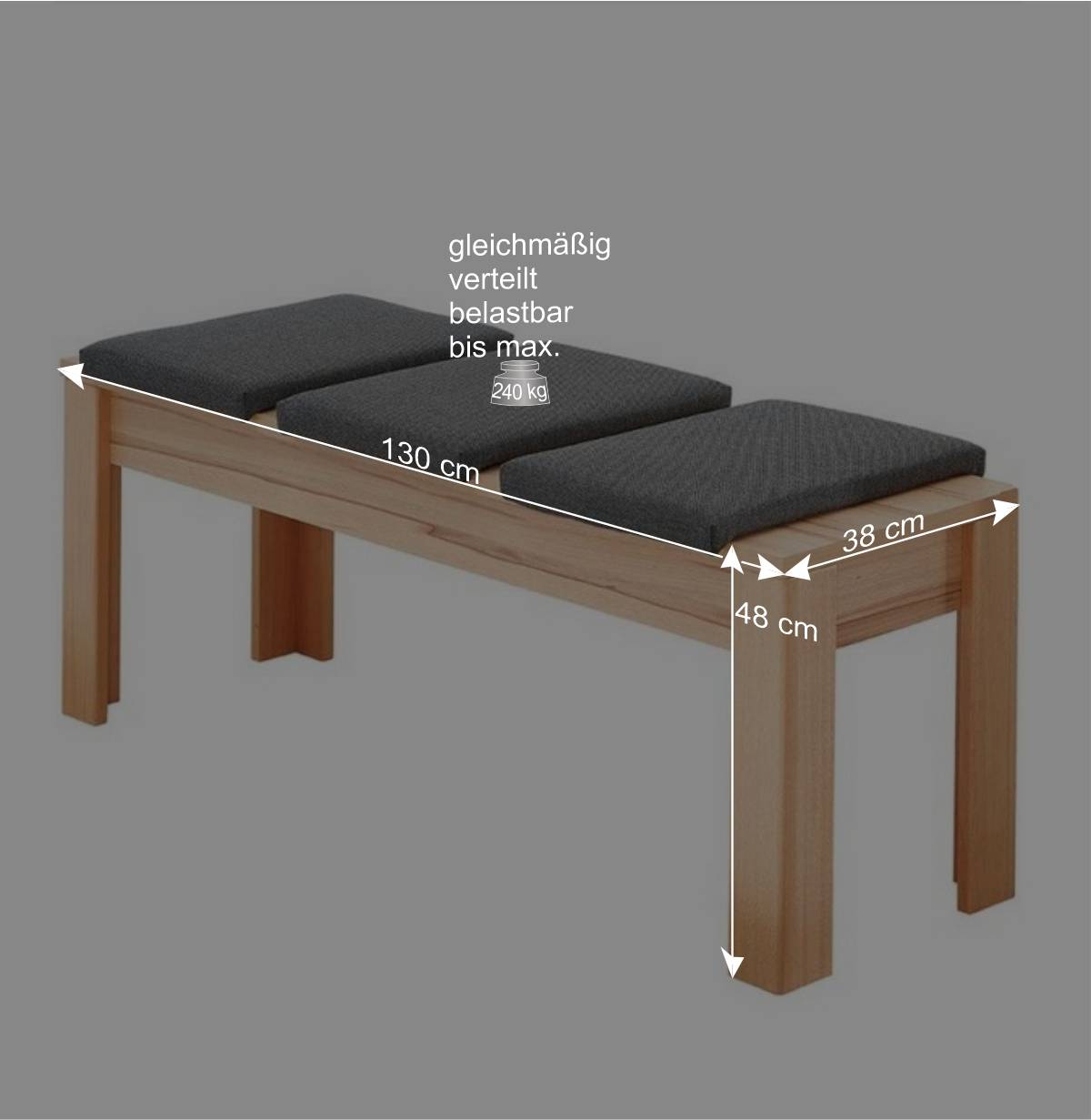 Essgruppe mit Bänken Set - Amyonta (dreiteilig)
