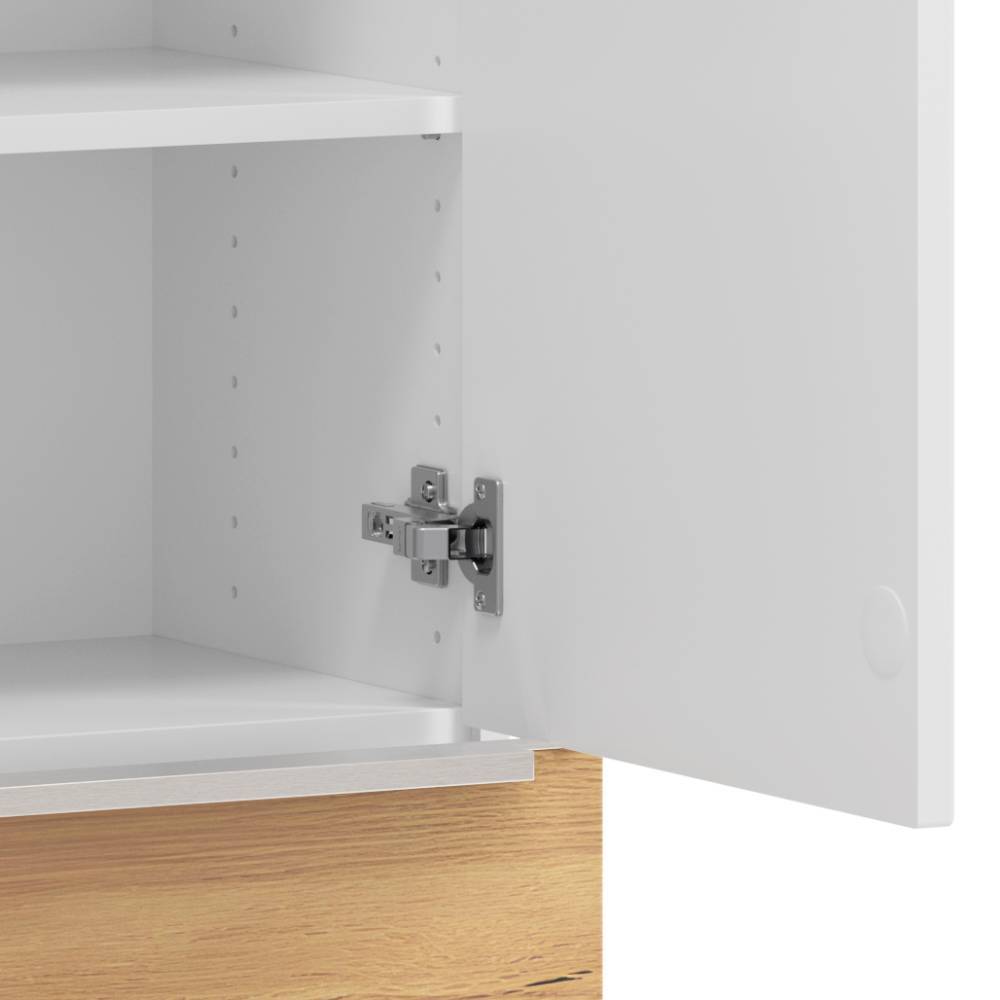 Hängender Bad-Midischrank in Mattweiß - Yvonja