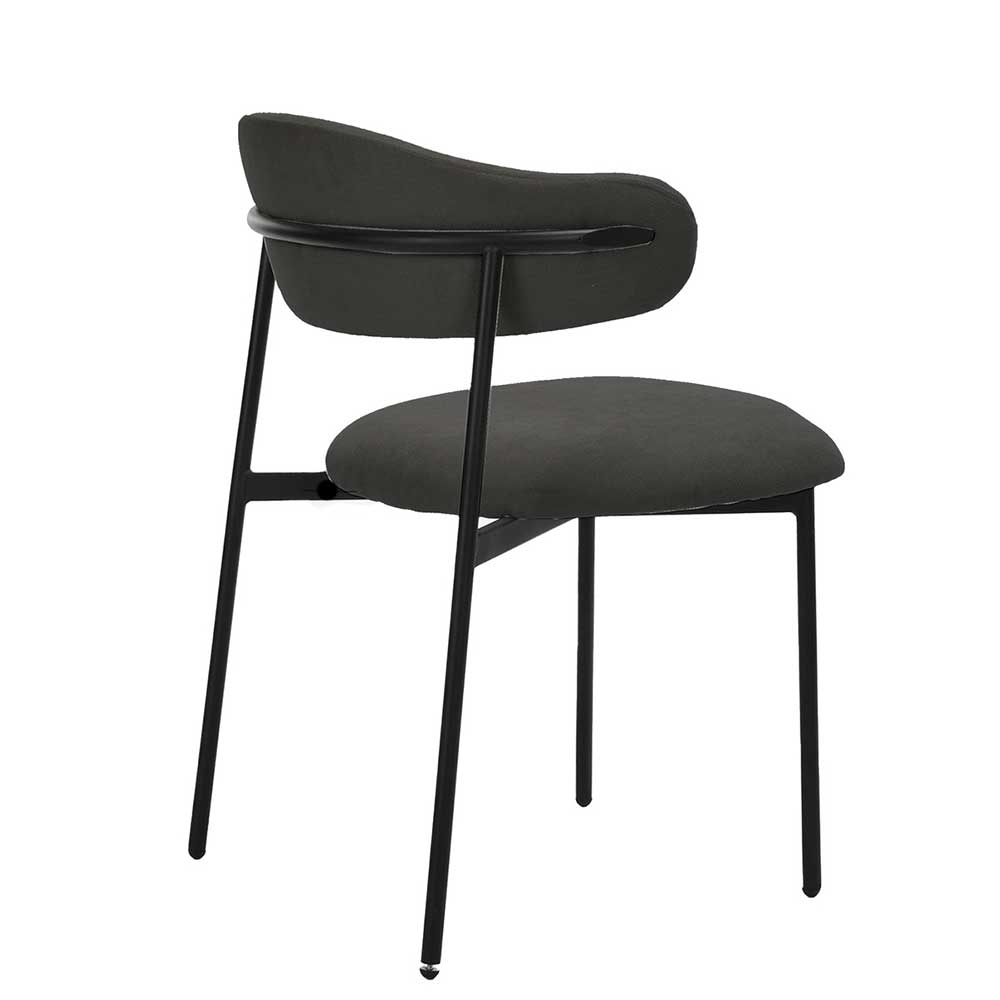 Gepolsterte Stühle in Dunkelgrau - Julisk (2er Set)