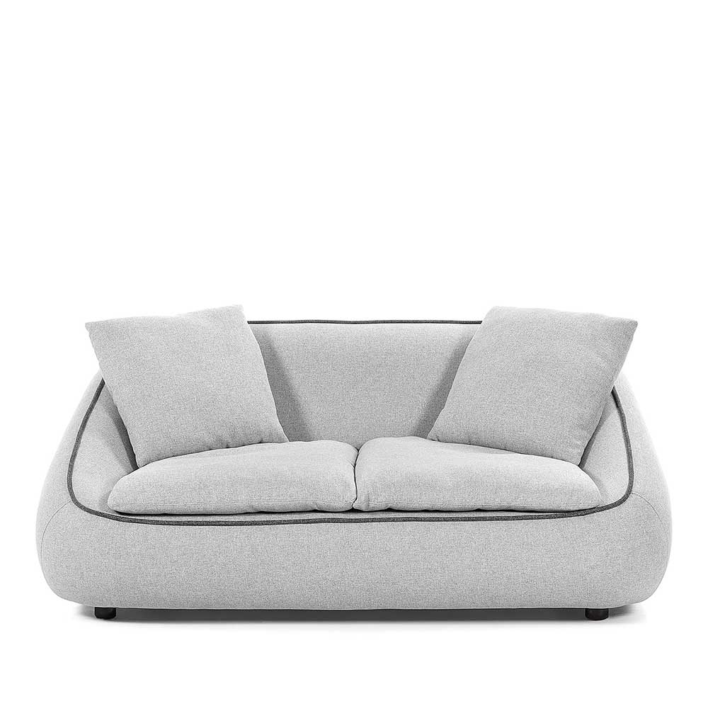 Retro Design Sofa in Hellgrau - Asten