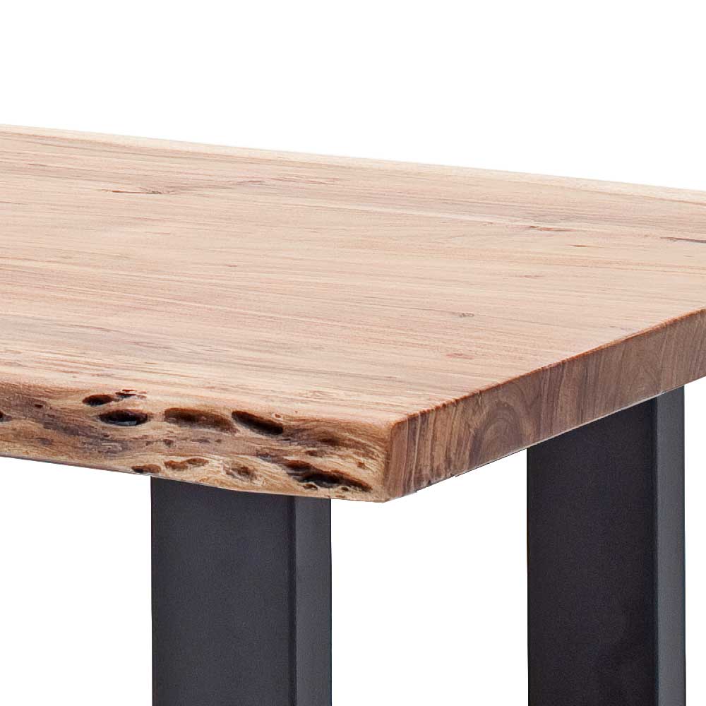 Couchtisch mit Naturkanten Holzplatte - Iliam