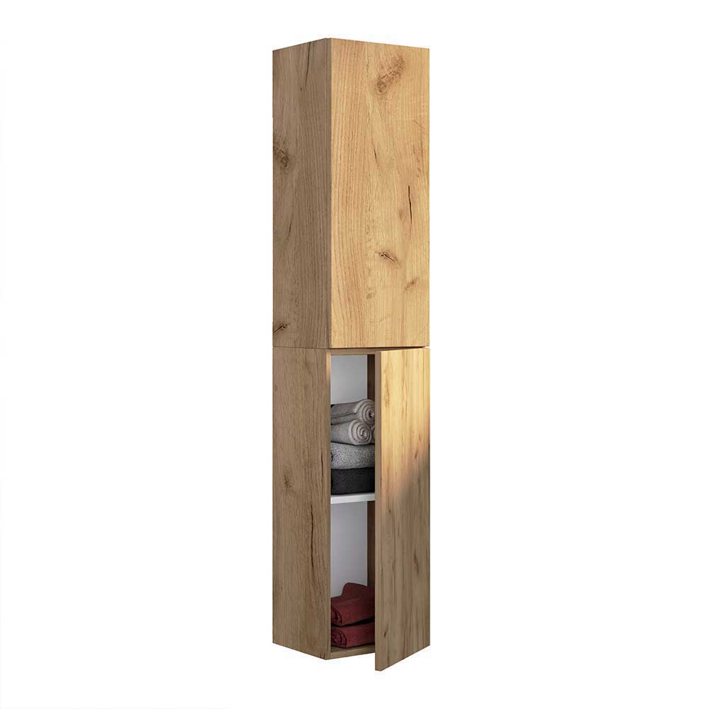 Badezimmermöbel Kombination Holz Look - Yulmatro (dreiteilig)