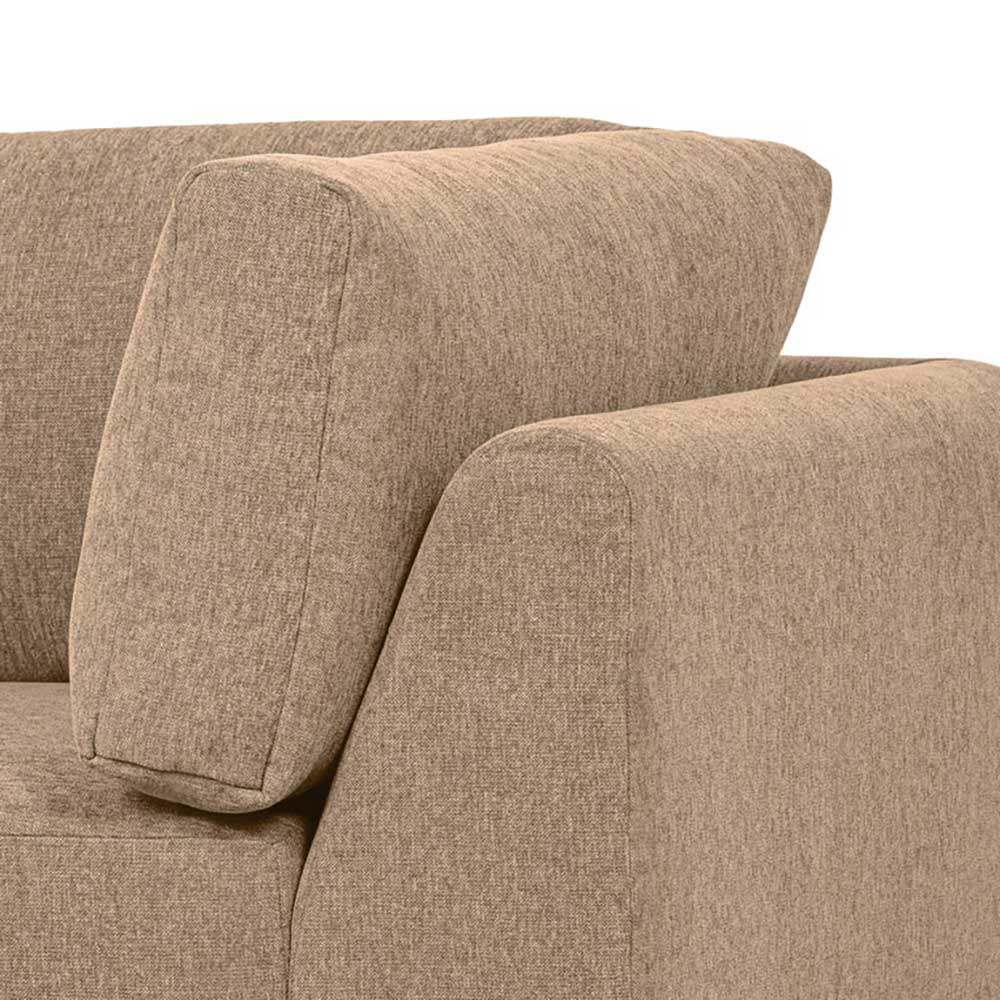 Chenille Eck-Sofamodul in Champagner - Icoleran