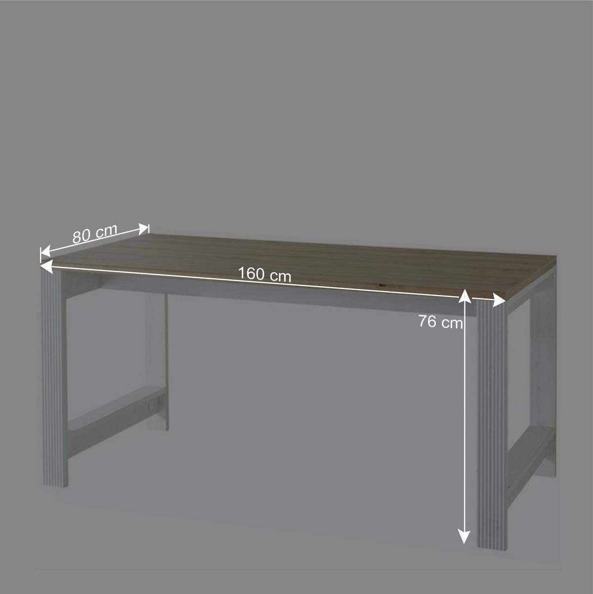 Landhaus Schreibtisch & Rollcontainer - Mehady (zweiteilig)