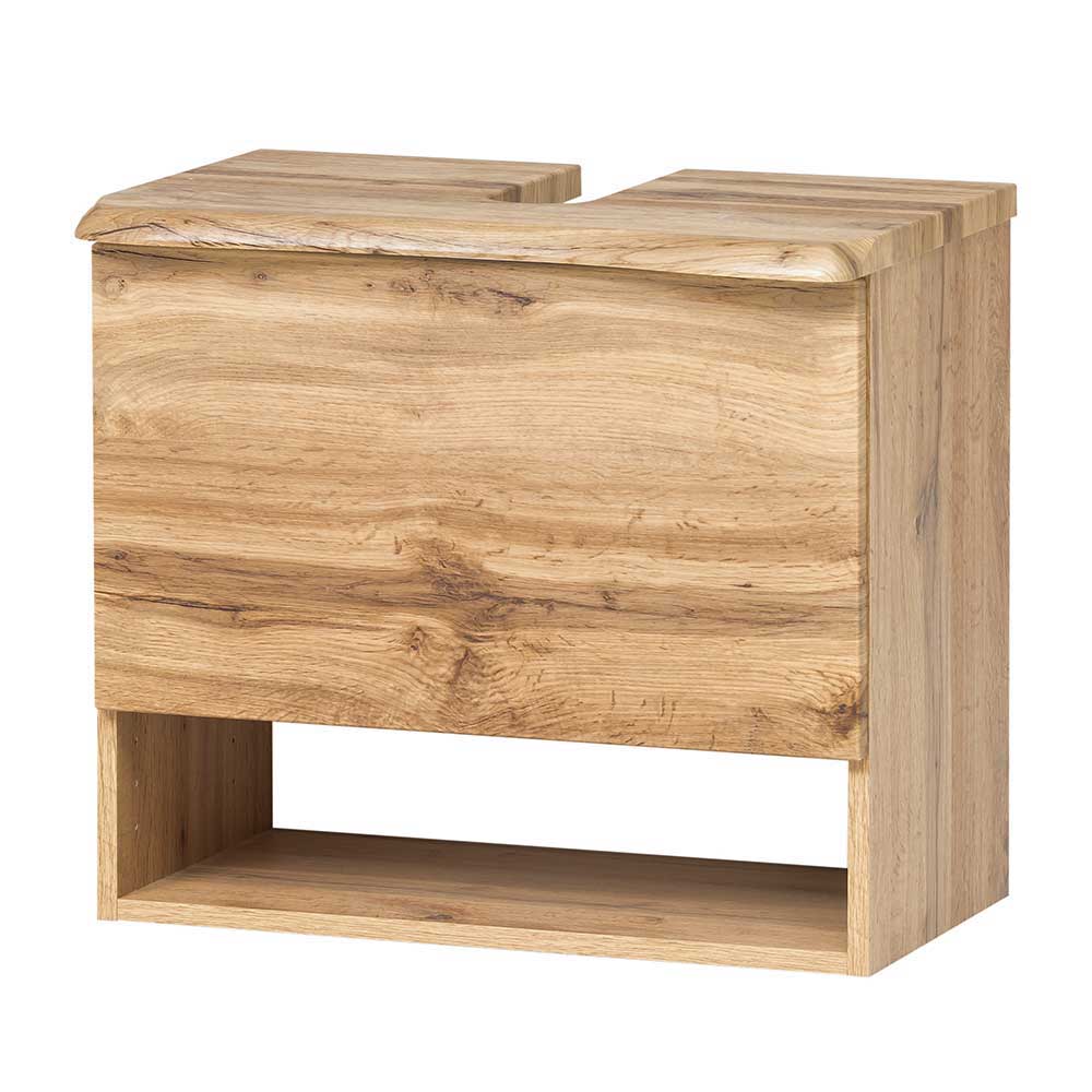 Holz Nachbildung Badmöbel mit Baumkante - Tofias (fünfteilig)