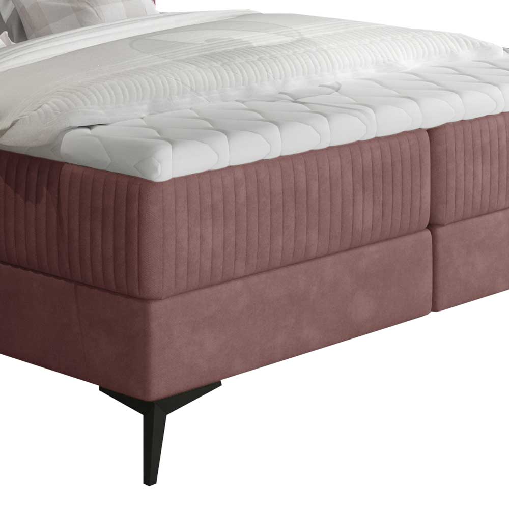 Boxbett mit Matratzen in Rosenholz Velours - Serves