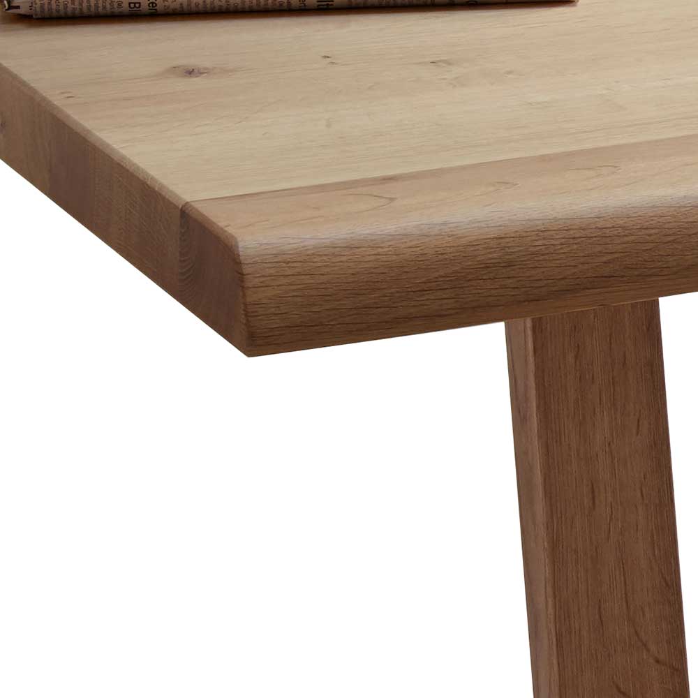 Massiver Holztisch komplett aus Wildeiche - Selectra