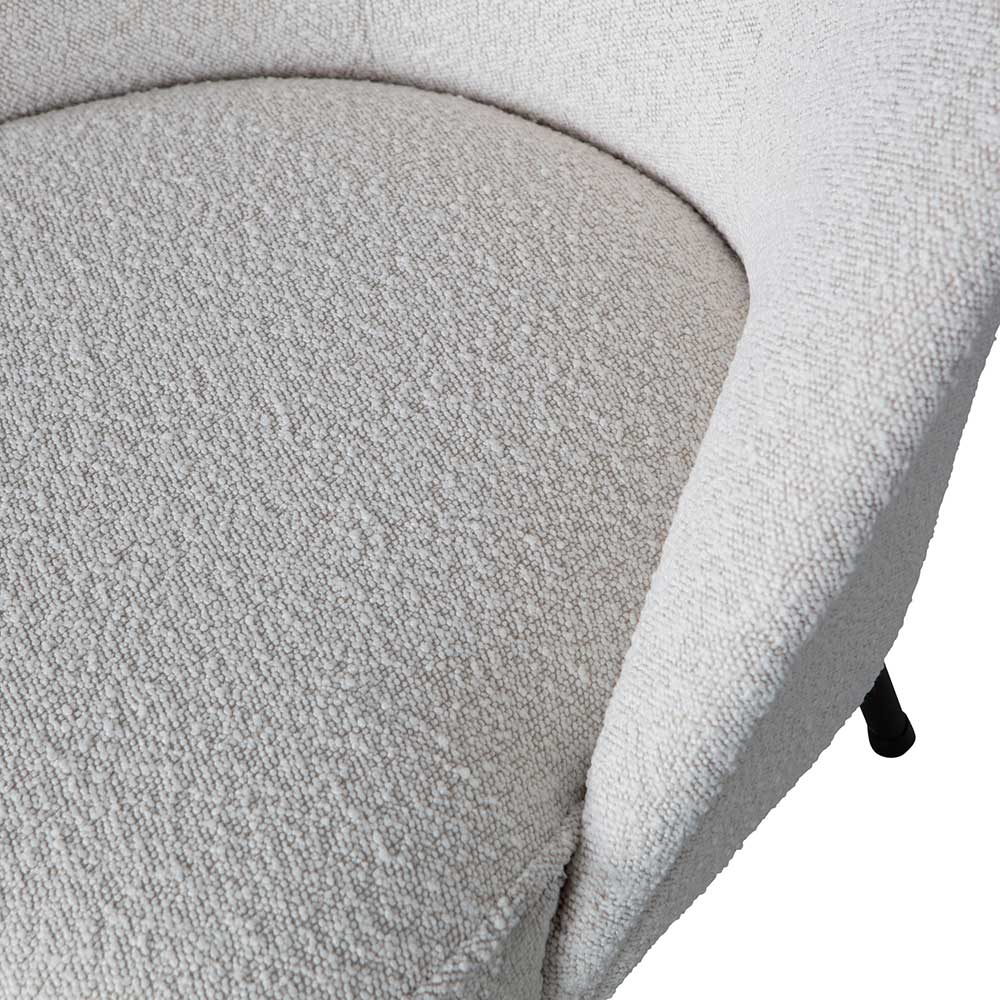Boucle Sessel in Beigegrau - Jason