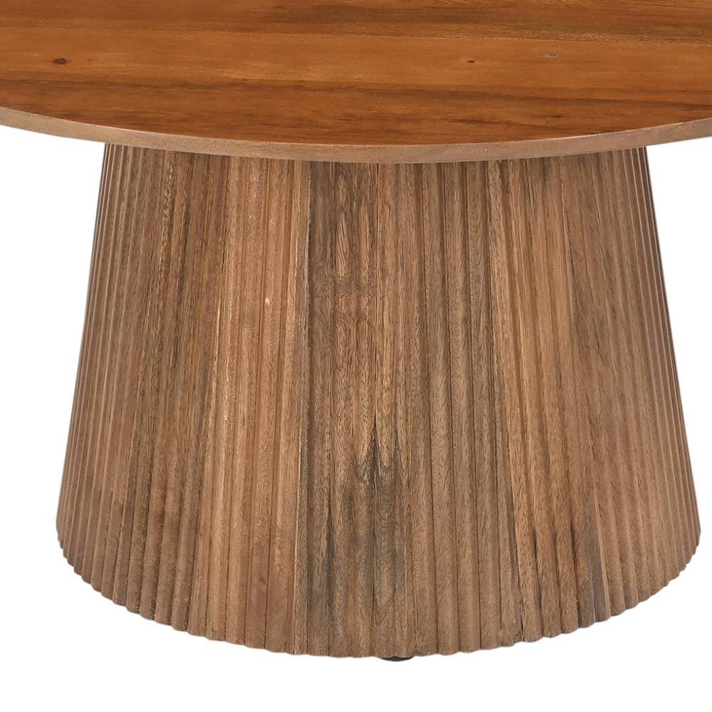 Runder Wohnzimmertisch aus Mangoholz - Galadira