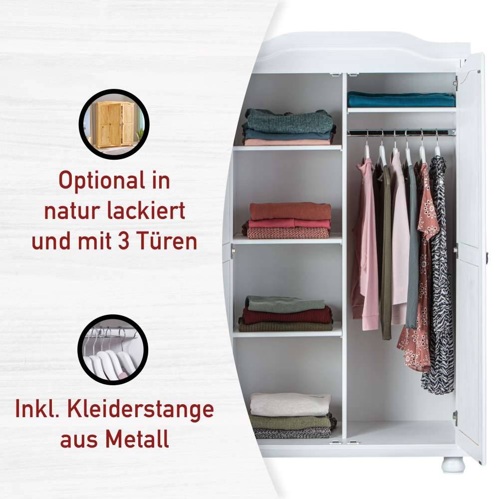 Kleiderschrank Nanini in Weiß