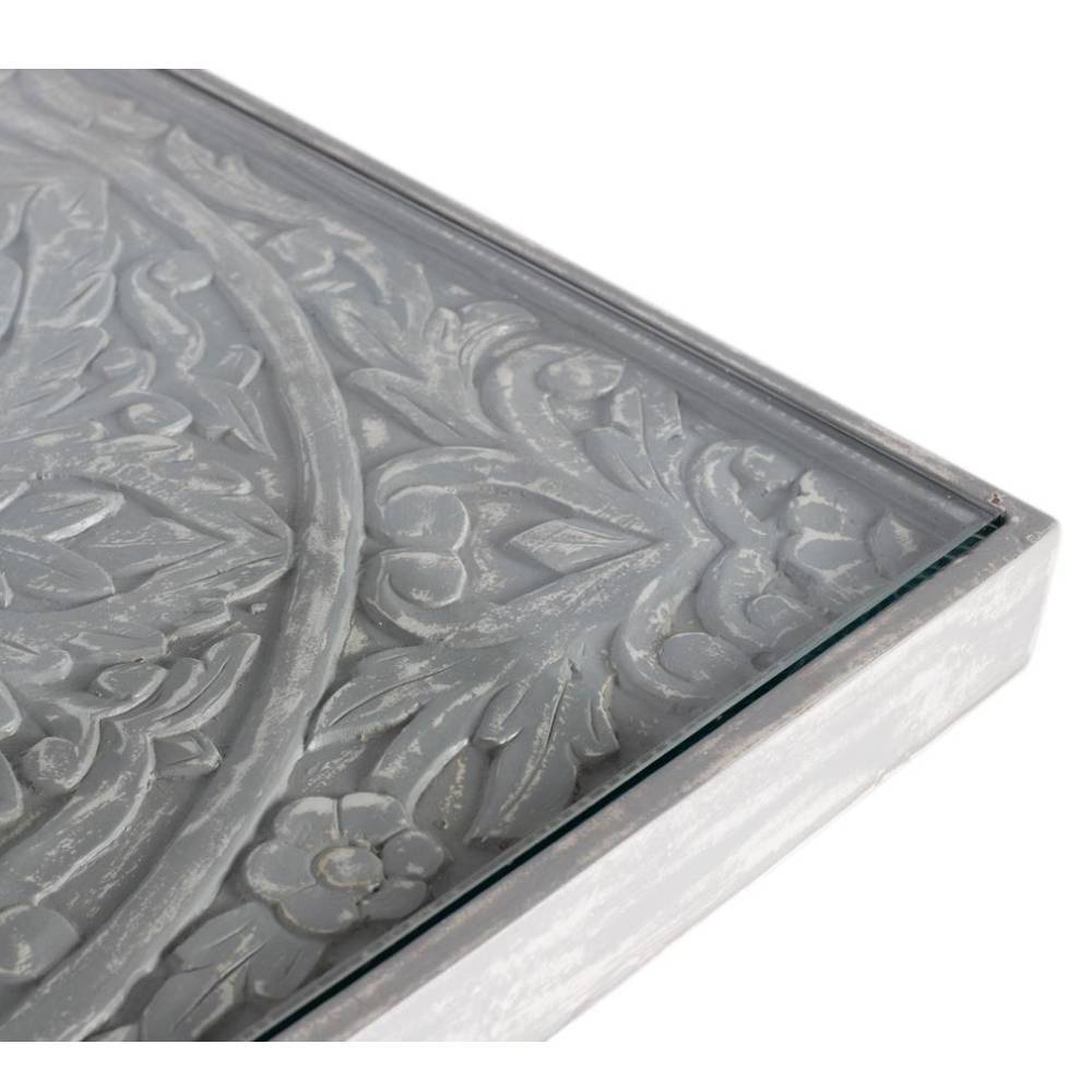 Design-Esstisch mit Ornament Schnitzereien - Lasewood