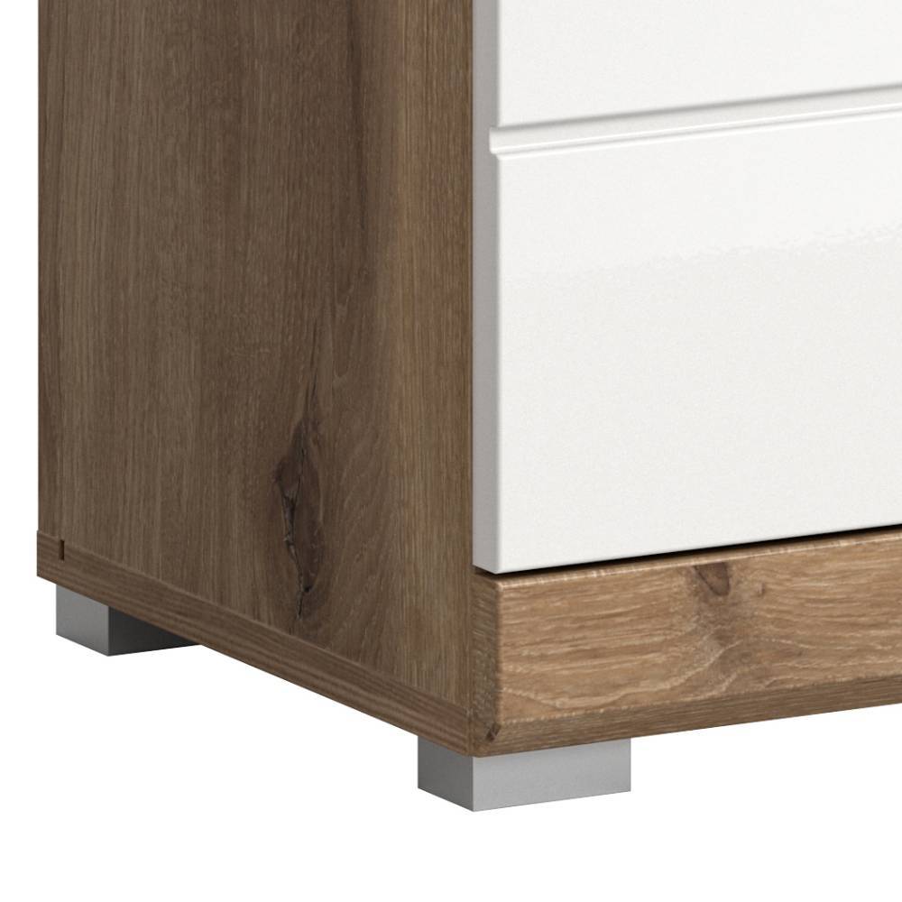 Waschbeckenschrank und Spiegelschrank Set - Exmonda (zweiteilig)