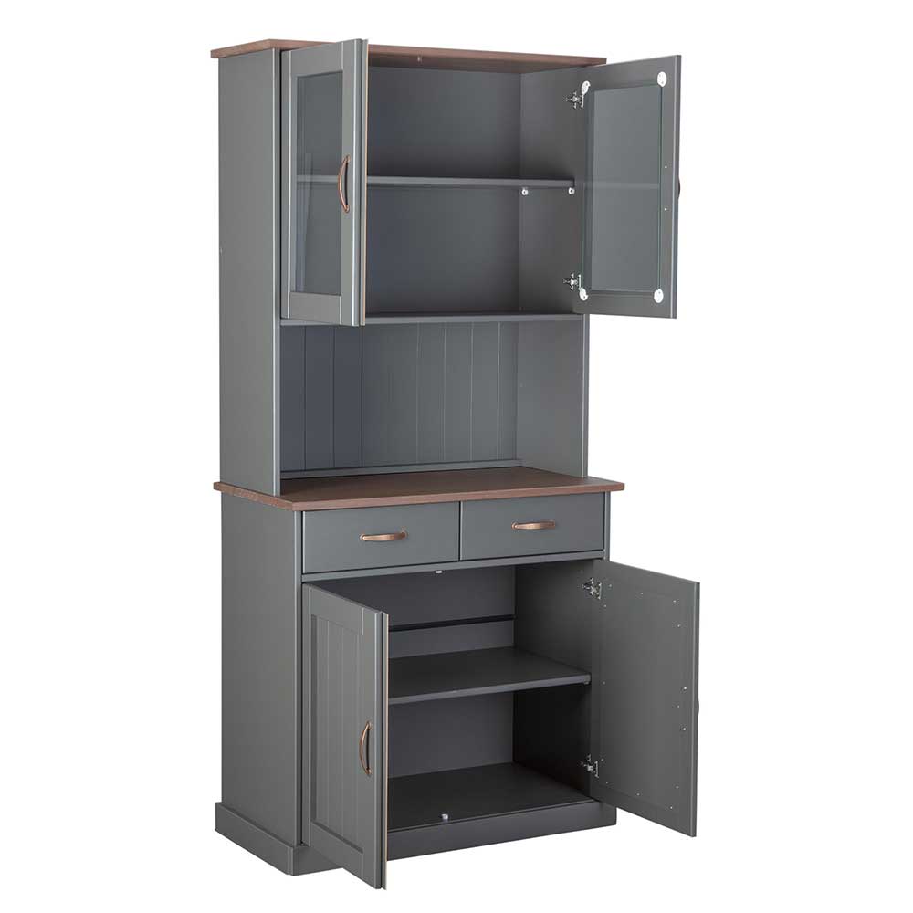 Landhaus Buffetschrank in Grau & Braun - Nepplan