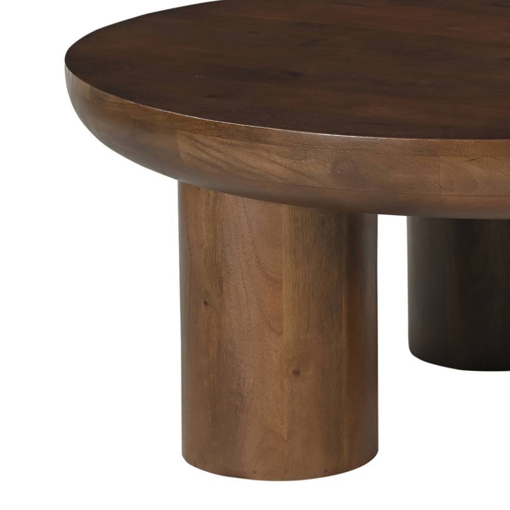 Dunkelbrauner Couchtisch aus Mangoholz - Tanky