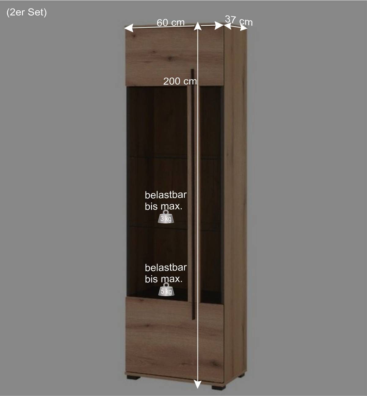 Anbauwand Möbel Set - Brocus (vierteilig)
