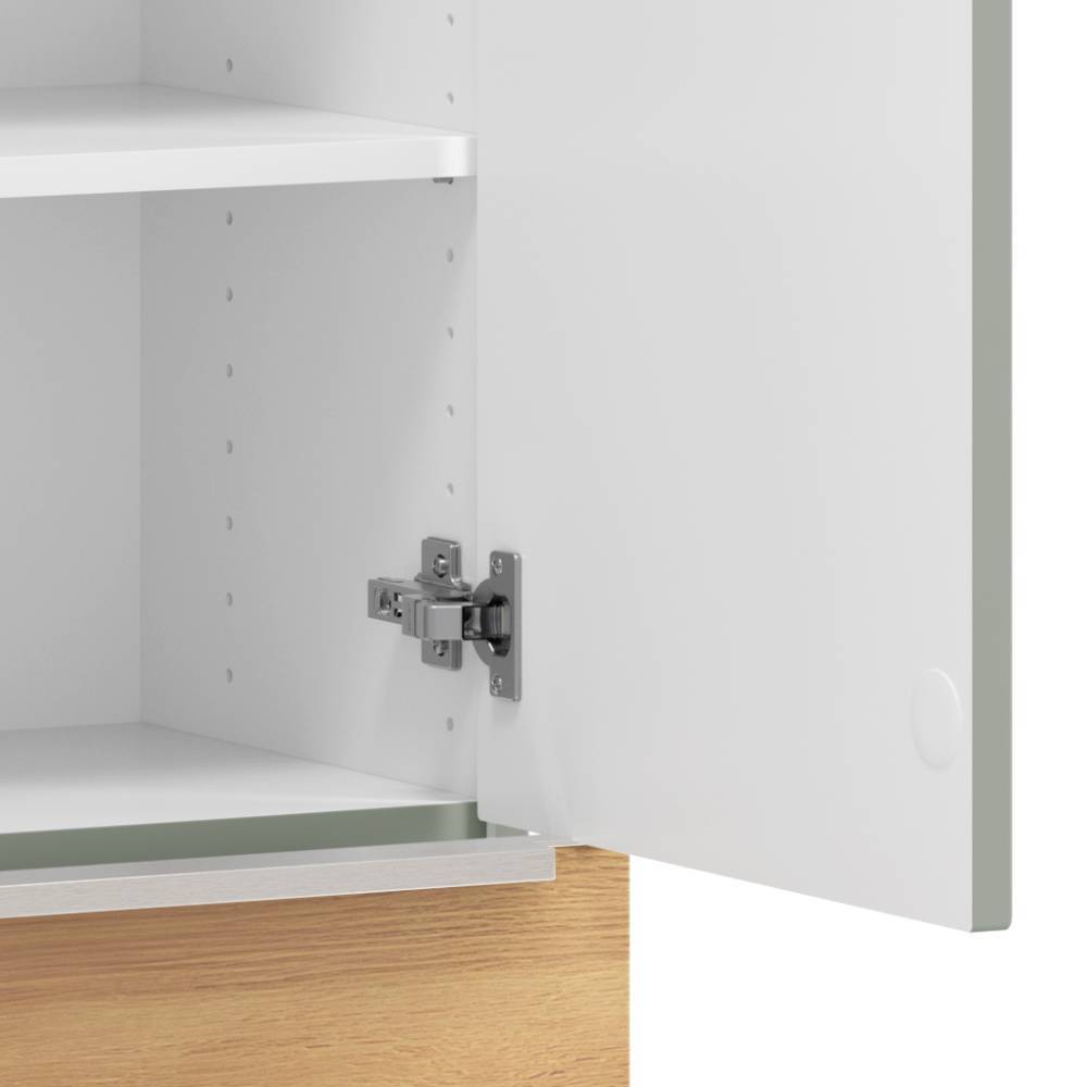 Hängender Bad-Midischrank in Graugrün - Malivtros