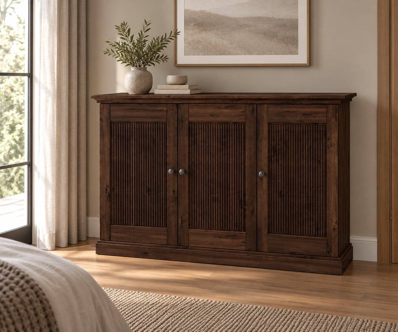 Modern Country Sideboard in Dunkelbraun - Nauizia
