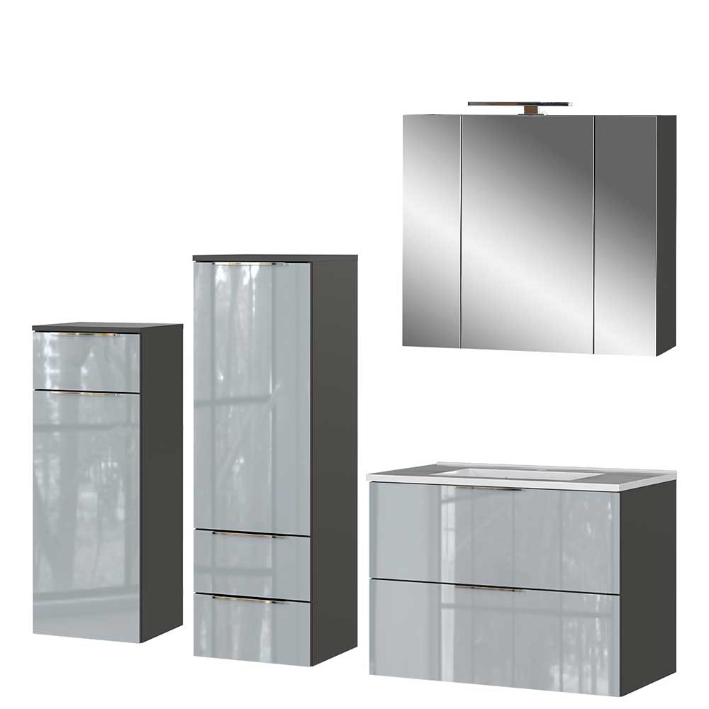 Badezimmermöbel mit Glasbeschichtung - Dikono (vierteilig)