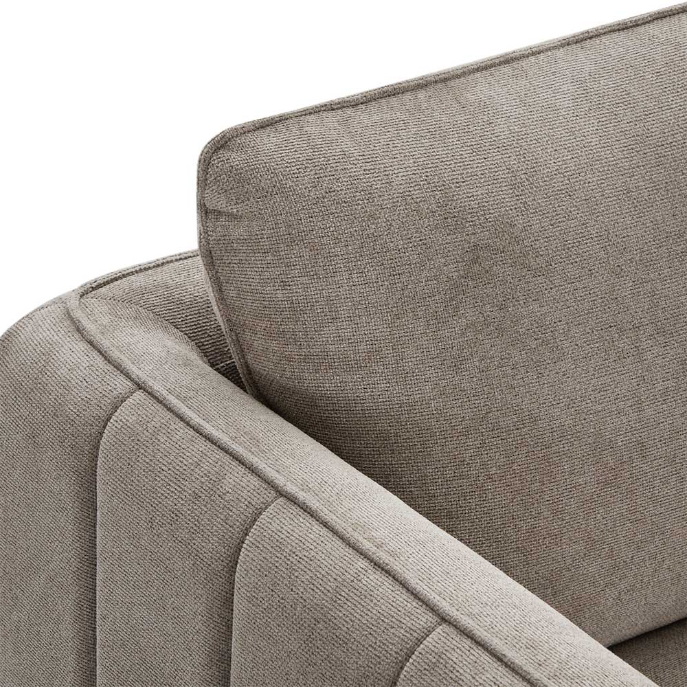 Federkernsofa in Beige Stoffbezug - Ordinia