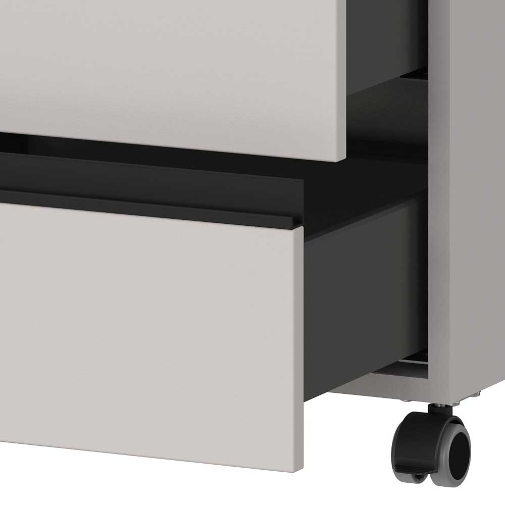 Schreibtisch Rollcontainer in Hellgrau - Great