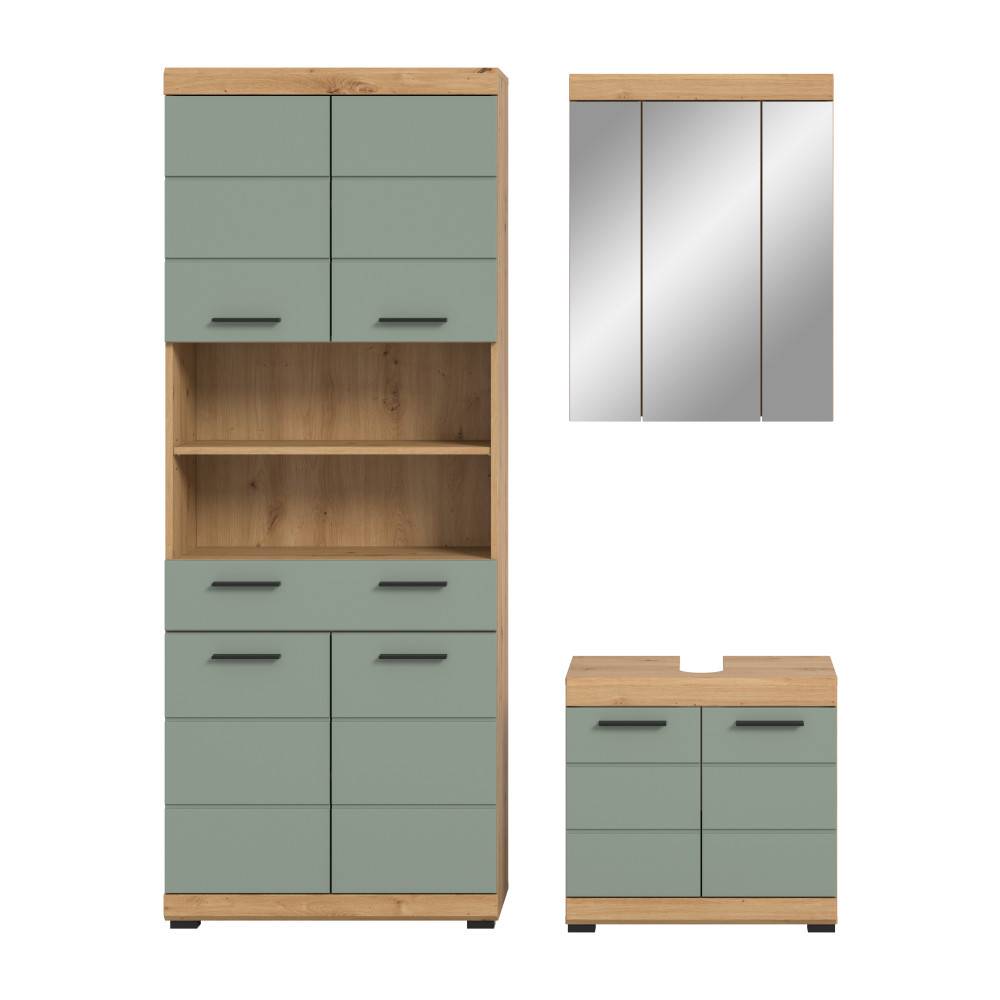 Badmöbelkomplettset in Artisan Eiche Nachbildung - Taranta (dreiteilig)