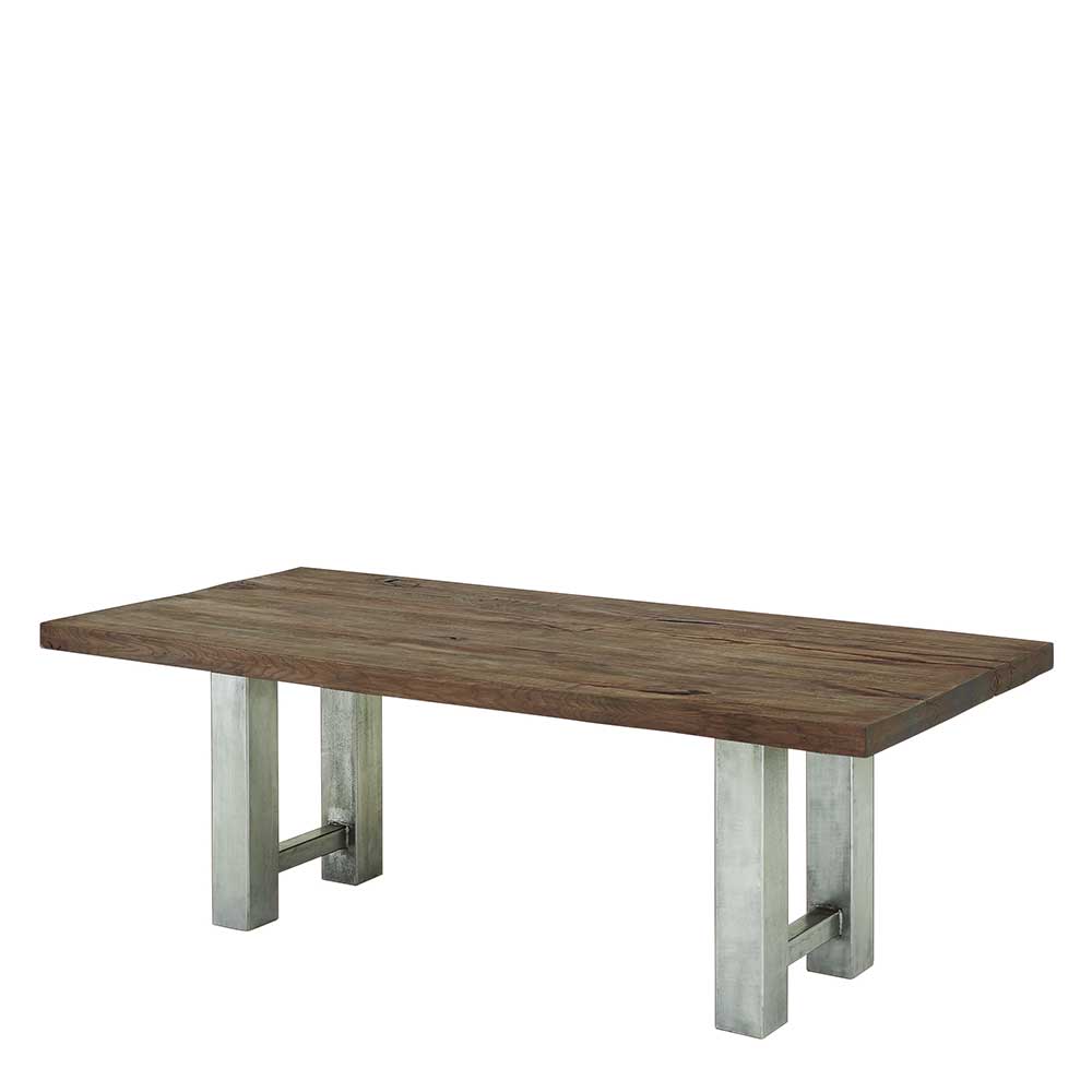 Rustikaler Industry Tisch mit Holz Wildeiche - Piave