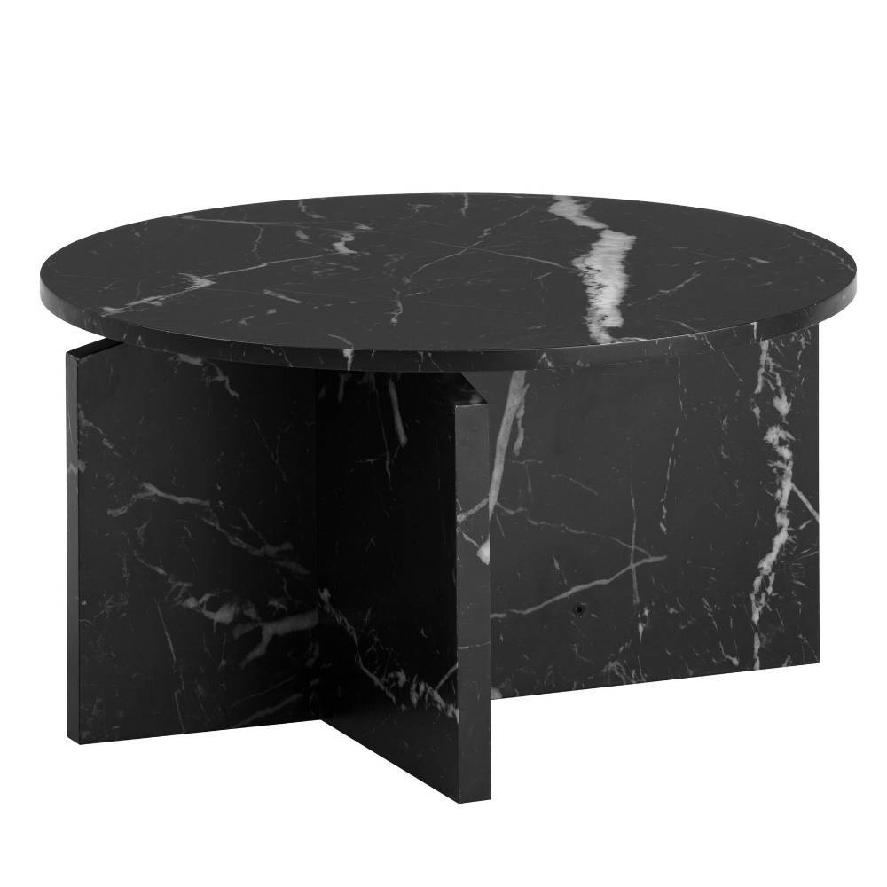 Schwarzer Couchtisch in Marmor Optik - Rochada