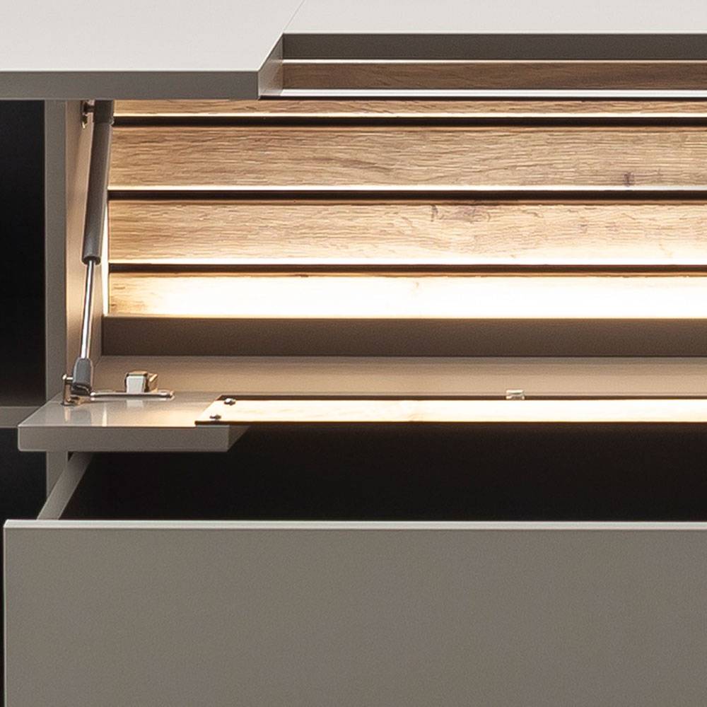 TV Unterschrank mit LED Beleuchtung - Teorina