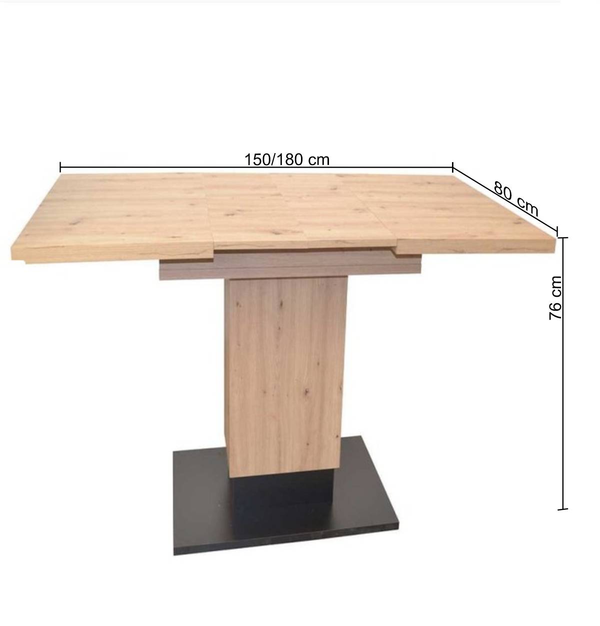 Ausziehbarer Esstisch mit zwei Einlegeplatten - Tree