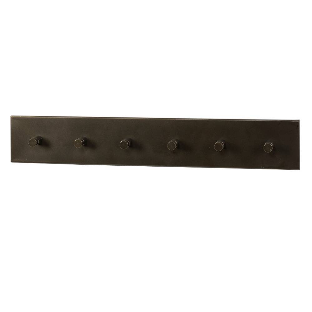 Wandgarderobe Hakenleiste in Dunkelbraun Bronze mit sechs praktischen Haken – Matic