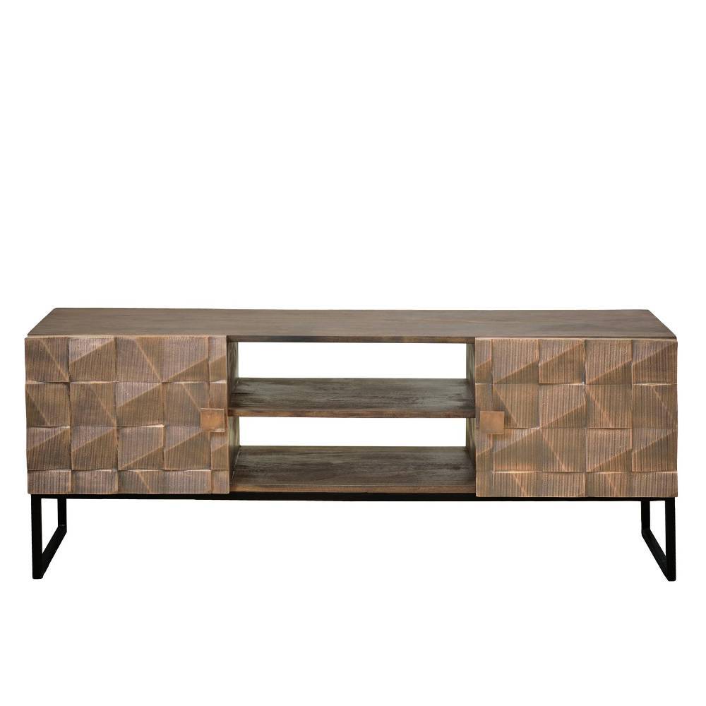 Design-TV-Board mit Metallfront - Arura